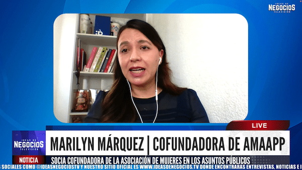 Marilyn Márquez, socia cofundadora de la Asociación de Mujeres en los Asuntos Públicos de México (AMAAPP).